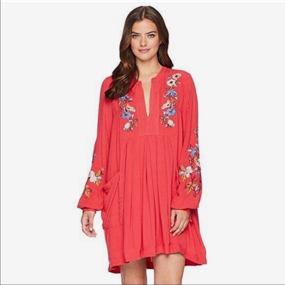 FP Embroidered Swing Dress